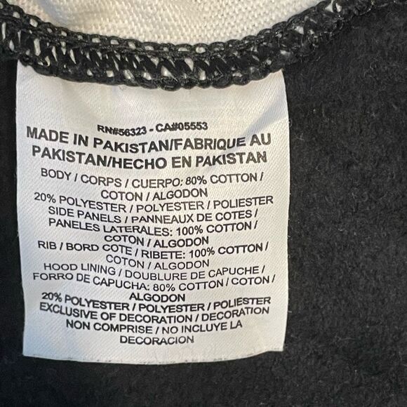 Vintage Nike Full Zip Hoodie Sweatshirt Black White Knit Logo Long Sleeve XL - Picture 8 of 10